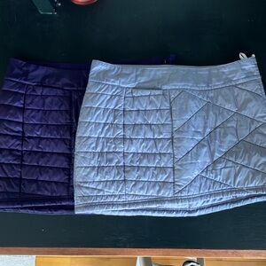 Quilted Women's Skirt - Purple and Gray
